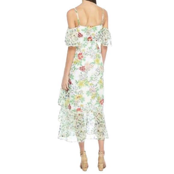 Nanette Lepore Cold Shoulder Floral Midi Dress - Picture 5 of 14